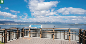 展望デッキからの琵琶湖の眺望